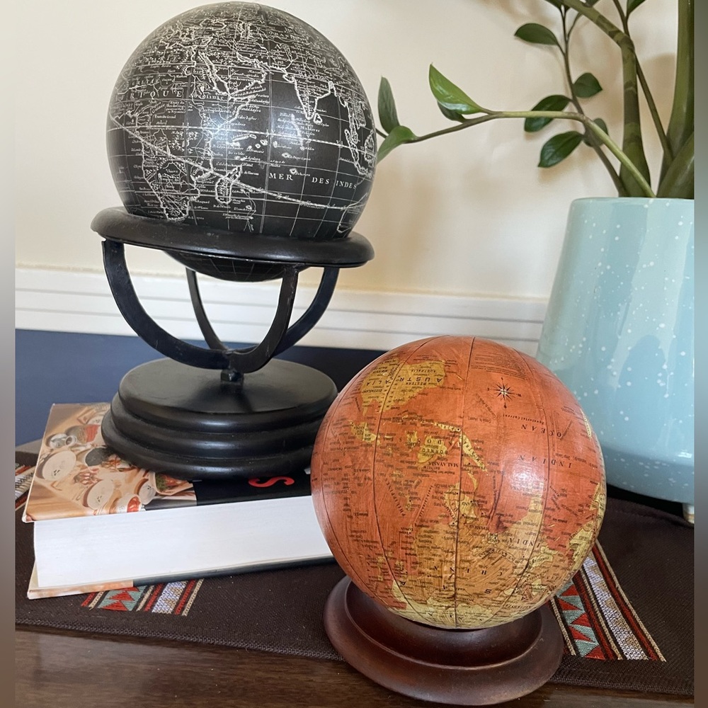 Globes with Interchangeable Stands - Set of 2 - Picture 2 of 3